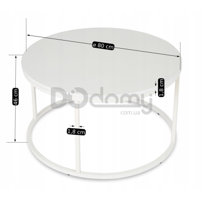 Журнальний стіл MEBEL ELITE ALICE MAX Білий, фото 2