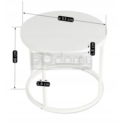 Журнальный стол MEBEL ELITE ALICE Белый, фото 3