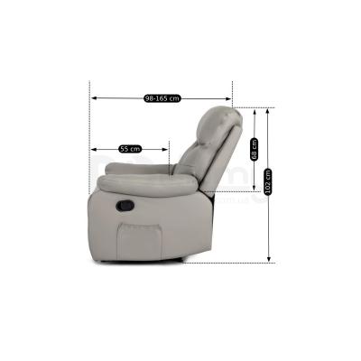 Масажне крісло MEBEL ELITE INTER сірий, фото 4