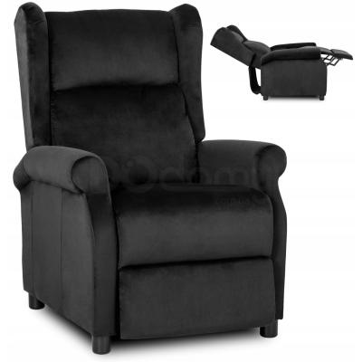Крісло реклайнер MEBEL ELITE SIMON Velvet чорний, фото 1