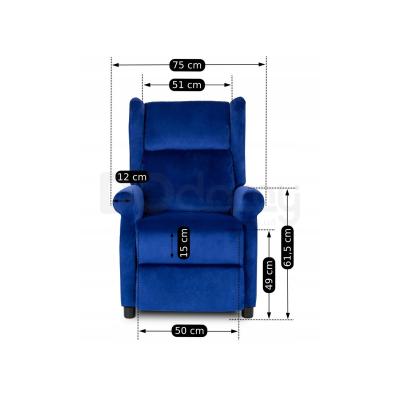 Кресло реклайнер MEBEL ELITE SIMON Velvet синий, фото 4
