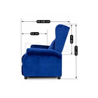 Кресло реклайнер MEBEL ELITE SIMON Velvet синий, фото 5