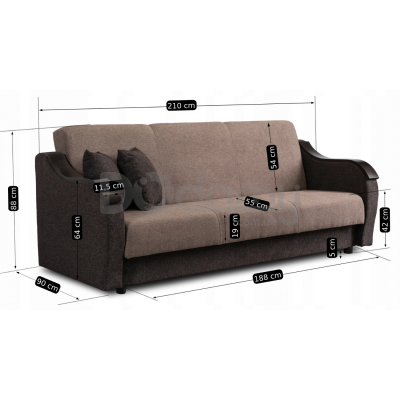 Диван MEBEL ELITE BLOOM Коричневий, фото 8