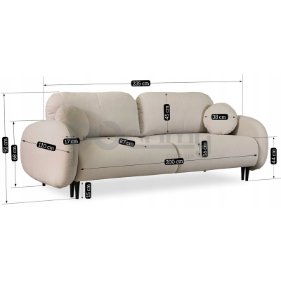 Диван MEBEL ELITE BENITO Бежевий, фото 6