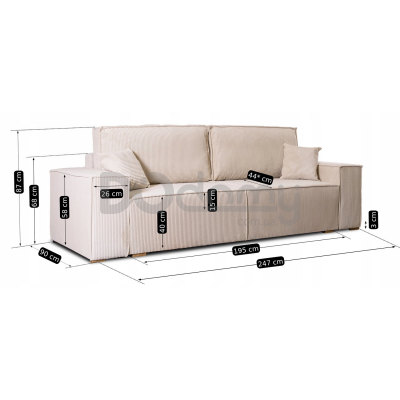 Диван MEBEL ELITE AMIR Бежевий, фото 6