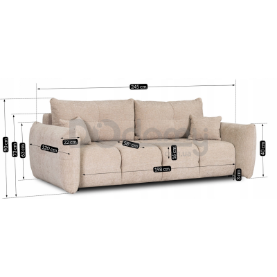 Диван MEBEL ELITE ALMA Бежевий, фото 7