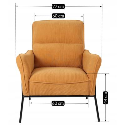 Крісло м'яке MEBEL ELITE ALBERTO гірчичний, фото 3