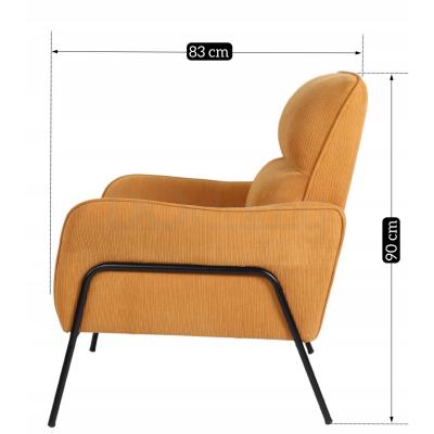 Крісло м'яке MEBEL ELITE ALBERTO гірчичний, фото 4