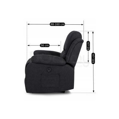 Крісло реклайнер MEBEL ELITE BONO 2 чорний, фото 5