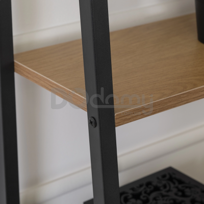 Стелаж MEBEL ELITE ERVA Дуб Золотий / Чорний, фото 4