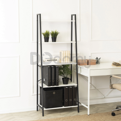 Стелаж MEBEL ELITE ERVA Білий / Чорний, фото 1