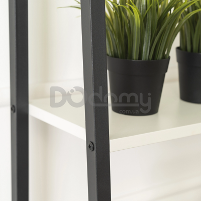 Стелаж MEBEL ELITE ERVA Білий / Чорний, фото 2