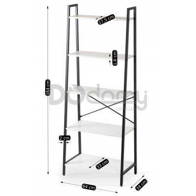 Стелаж MEBEL ELITE ERVA Білий / Чорний, фото 4