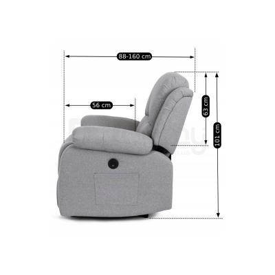 Крісло реклайнер MEBEL ELITE BONO 2 сірий, фото 5