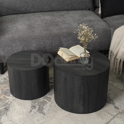 Комплект журнальных столиков MEBEL ELITE LEILA Черный, фото 1