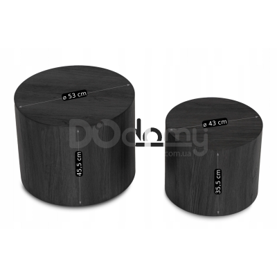 Комплект журнальных столиков MEBEL ELITE LEILA Черный, фото 4