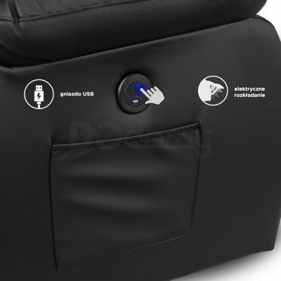 Крісло реклайнер  MEBEL ELITE BONO чорний, фото 3