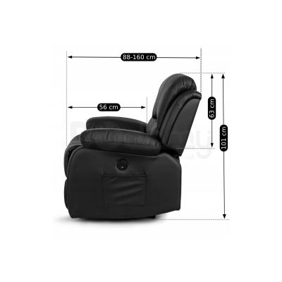 Крісло реклайнер  MEBEL ELITE BONO чорний, фото 5