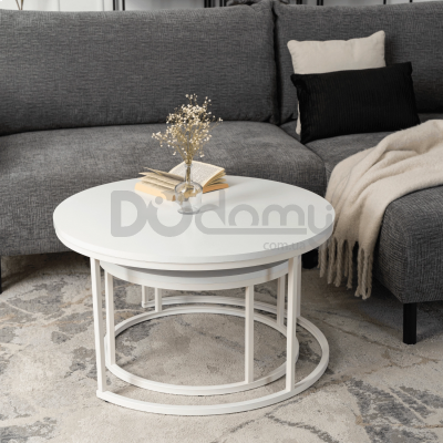 Комплект журнальних столиків MEBEL ELITE JACK MAX Білий, фото 2