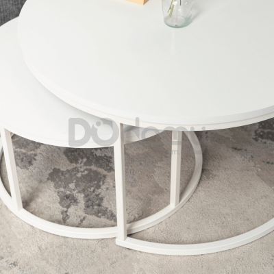 Комплект журнальних столиків MEBEL ELITE JACK MAX Білий, фото 3