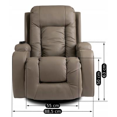 Крісло реклайнер MEBEL ELITE BOX сірий, фото 3