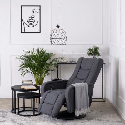 Поворотне крісло реклайнер MEBEL ELITE SPIKE 2 сірий, фото 2