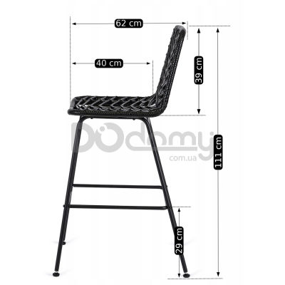 Барный стул MEBEL ELITE JERRY Черный, фото 3
