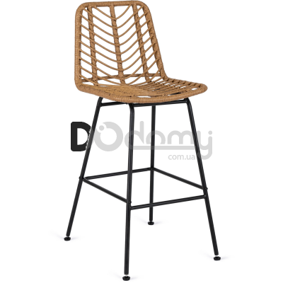 Барный стул MEBEL ELITE JERRY Натуральный / Черный, фото 1