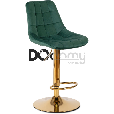 Барный стул MEBEL ELITE ARCOS Зеленый/Золотой, фото 1