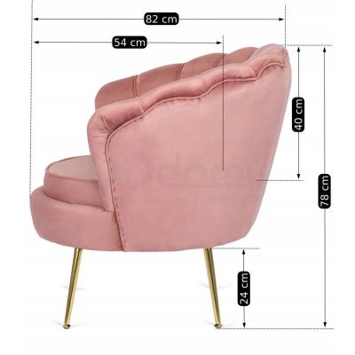 Кресло MEBEL ELITE ANGEL Velvet розовый, фото 2