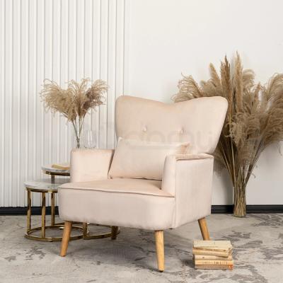 Крісло  MEBEL ELITE BUNNY бежевий оксамит, фото 1