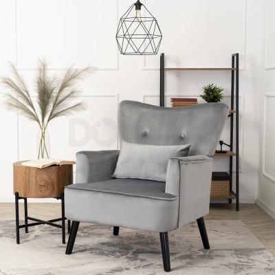 Крісло  MEBEL ELITE BUNNY сірий оксамит, фото 1