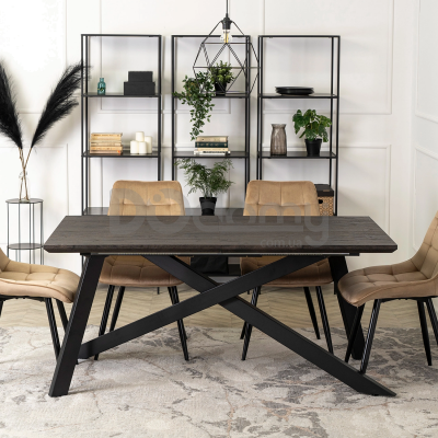 Стол MEBEL ELITE HAMILTON 160-200 Черный, фото 1