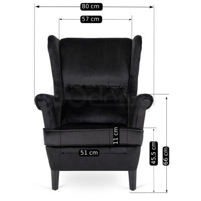 Крісло MEBEL ELITE KLARIS 2 чорний, фото 2