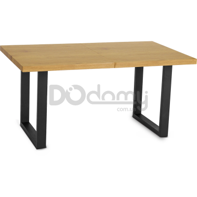 Стіл MEBEL ELITE EDWIN 160-260 Дуб Золотий / Чорний, фото 1