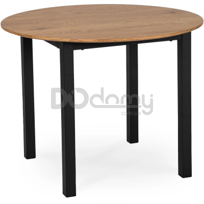 Стіл MEBEL ELITE TEO 100 Дуб Золотий / Чорний, фото 1