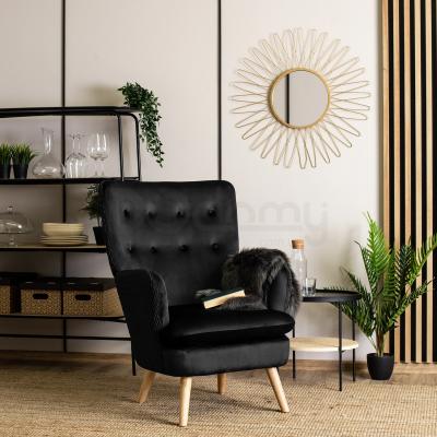 Крісло MEBEL ELITE SANTOS Velvet чорний, фото 1