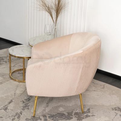 Крісло MEBEL ELITE STELLA бежевий оксамит, фото 2