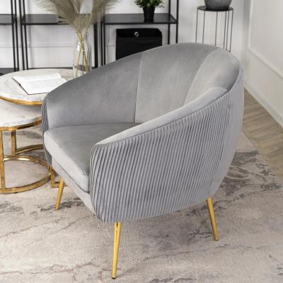 Крісло MEBEL ELITE STELLA сірий оксамит, фото 2