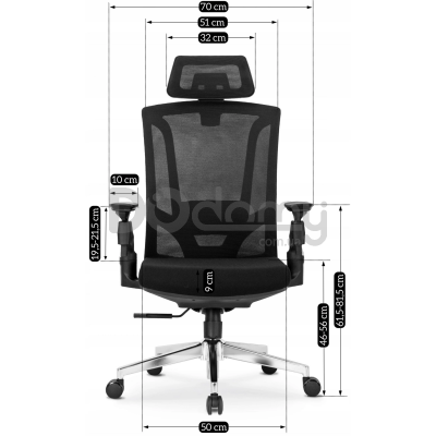 Офісне крісло MEBEL ELITE WILLY Чорний, фото 8