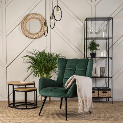 Крісло MEBEL ELITE VINCENT Velvet зелений, фото 1