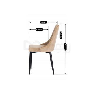 Стілець MEBEL ELITE CORK Velvet бежевий, фото 5