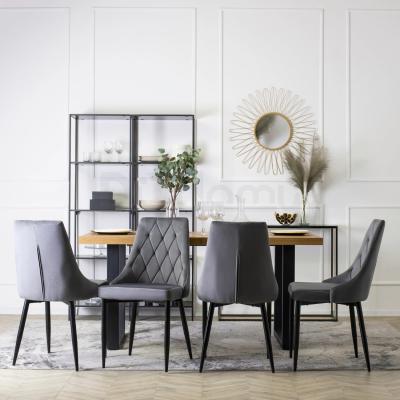 Стілець MEBEL ELITE CORK Velvet сірий, фото 2