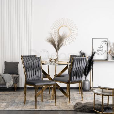 Стілець MEBEL ELITE DAN Velvet сірий, фото 2