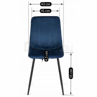Стул MEBEL ELITE IBIS Velvet синий, фото 5