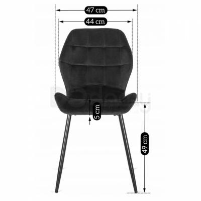 Стілець MEBEL ELITE LUCKY Velvet чорний, фото 4