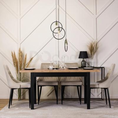 Стіл розкладний MEBEL ELITE SKUBI 120-160х75 дуб крафт, фото 2