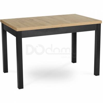 Стол раскладной MEBEL ELITE SKUBI 120-160х75 дуб ривьера/черный, фото 1