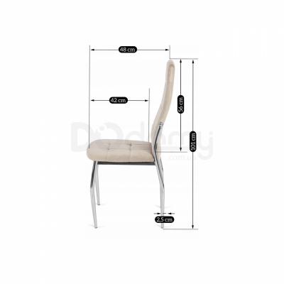 Стул MEBEL ELITE MOLLY Velvet бежевый, фото 4