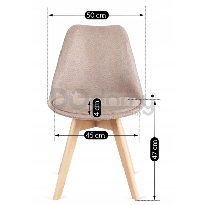 Стілець MEBEL ELITE NEVEL Бежевий, фото 3